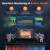 imageANCEL BM300 12V Battery Monitor Bluetooth 40 Automotive Voltmeter with Charging Cranking System Test ampamp Alarm  Compatible for Solar Power Systems RVs Motorcycles Boats Cars and TrucksOrange