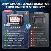 imageANCEL DS160 Diagnostic Tool fits for Ford Lincoln Mercury All System Bidirectional OBD2 Scanner with 30 Resets OilBrakeBMSSAS Reset ABS Bleeding Lifetime Free WiFi Updates 4 in 1 Live Data