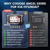 imageANCEL DS160 OBD2 Scanner for Kia Hyundai Full System Bidirectional Scan Tool 30 Reset Functions ABS Bleed Gearbox Learn Battery Match SAS Oil Reset Lifetime Free Updates Full OBD2 AutoVIN