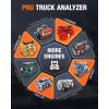 imageANCEL HD3400 Pro Heavy Duty Truck Scanner  DPF Regeneration Lifetime Free Update Compatible with Commercial Vehicles with Cummins Paccar Caterpillar Detroit Volvo Mack International EnginesDark Black