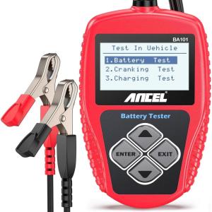 imageANCEL BA101 Car Battery Tester 12V Digital Automotive Alternator Meter Diagnostic Tool1002000 CCA Load Capacity Charging ampamp Cranking Analyzer for Truck Boat RV Marine Vehicle and More