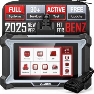 imageANCEL DS160 OBD2 Scanner for Benz Maybach  Full System Bidirectional Scan Tool 30 Resets ABS Bleeding Gearbox Learn Battery Match SAS Oil Reset Lifetime Free WiFi Updates Full OBD2 AutoVIN