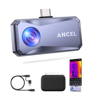 imageANCEL IR101 Thermal Imaging Camera for Android USBC Smartphones  256x192 IR Resolution 25Hz Frame Rate Infrared Camera 024W LowPower Accurate Thermal Imager for Home HVAC Plumbing InspectionIR101 Grey fit for Android USB C Port
