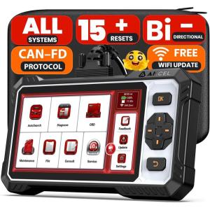 imageANCEL OBD2 Scanner FX6100 Bidirectional Scan Tool All Systems Car Scanner Diagnostic Tool with Active Test 15 Reset Services Oil LightEPBBMSABS BleedingSAS Reset CANFD AutoVIN Free Update