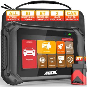 imageANCEL OBD2 Scanner V5BTUS All Systems Bidirectional Scan Tool Wireless Car Scanner with Active TestOilTPMSEPBBMSSASDPFThrottle Reset ABS Bleeding Car Diagnostic Tool for All Vehicles