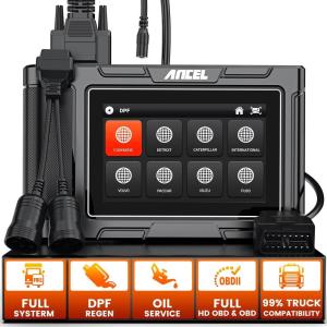 imageANCEL V5 HD Heavy Duty Truck Scanner2025 Elite Bidirectional Diesel Diagnostic Scan Tool40 Resets Full System Diagnostic Tool Code Reader ABS SRS DPF Regen for Truck ampamp Commercial Vehicleblack