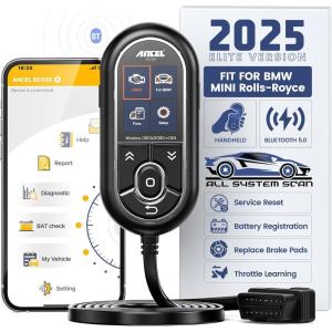 imageUpgraded BD310 for BMW ANCEL BD330 OBD2 Scanner Bluetooth 3in1 Battery Registration Scan Tool Check Engine Light Code Reader for iOS ampamp Android EPBETCOil Reset HUD Display for RealTime Data