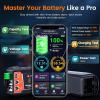 imageANCEL BM1000 400A Bluetooth Battery Monitor with Shunt Wireless Smart Battery Meter for RV Solar Marine OffGrid Systems DC 10120V Voltage Accurate CurrentAhSOC Tracking via App