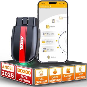 imageANCEL BD200 OBD2 Scanner Bluetooth  Code Reader ampamp Check Engine Diagnostic Scan Tools with Car Battery Test Exclusive App On iOS ampamp Android Wireless OBDII Adapter Works for 1996 ampamp Newer Vehicles