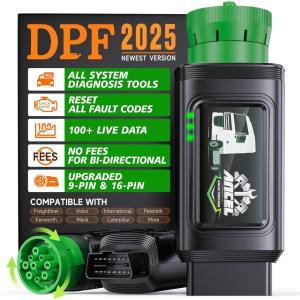 imageANCEL HD100 Heavy Duty Truck Scanner with DPF Reset ampamp Forced Regen All System Diesel Scanner Diagnostic Tool for Cummins Detroit ampamp More HDOBD ampamp OBD2 Code Reader for Diesel Trucks Semi Trucks Buses