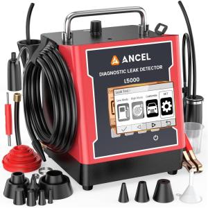 imageANCEL L5000 Automotive Smoke Machine Leak Detector with Builtin Air Pump LowHigh Pressure Modes for EVAP Turbo ampamp More HighPrecision LCD Screen Adjustable Pressure Detects Micro to Major Leaks
