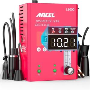 image:imageANCEL L3000 Digital Automotive Smoke Leak Detector with LED Pressure Gauge  EVAP System amp FullVehicle Leak Tester for Gasoline and Diesel Engines Professional Smoke Machine ToolRed