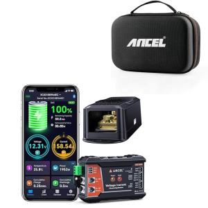 image:imageANCEL BM1000 400A Bluetooth Battery Monitor with Shunt ANCEL Large Protective Case for OBD2 Scanner and Code Reader