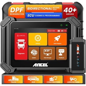 image:imageANCEL V6HD Heavy Duty Truck Scanner  Forced DPF Regeneration ECU Coding Bidirectional Diesel Diagnostic Tool  40 Resets Cummins Paccar Detroit Freightliner  8 Android 10 8000mAhBlack