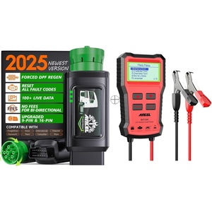 image:imageANCEL HD100PRO Bluetooth Heavy Duty Truck Scanner amp BST100 Car Battery Tester 12VDPF Force Regen amp Reset for Cummins Caterpillar EngineFull System Diesel Scanner Diagnostic Tool for Freightliner Det