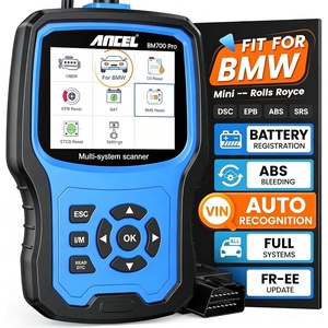 image:imageANCEL BM700 PRO Fit for BMW Scanner  Battery Registration Tool Code Reader for BMWMiniRR Advanced OBD2 Scanner Auto VIN Full System Diagnostic for BMW Scan Tool with All Reset Services BlueBM700 Pro Blue